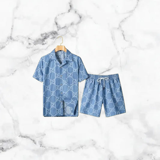 Gucci | Ensemble Chemise/Short - Bleu